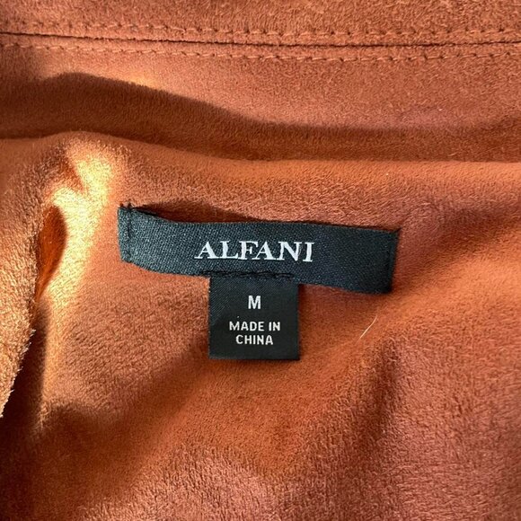 Alfani Rust Suede Style Jacket | Women’s Size Medium - Picture 4 of 4